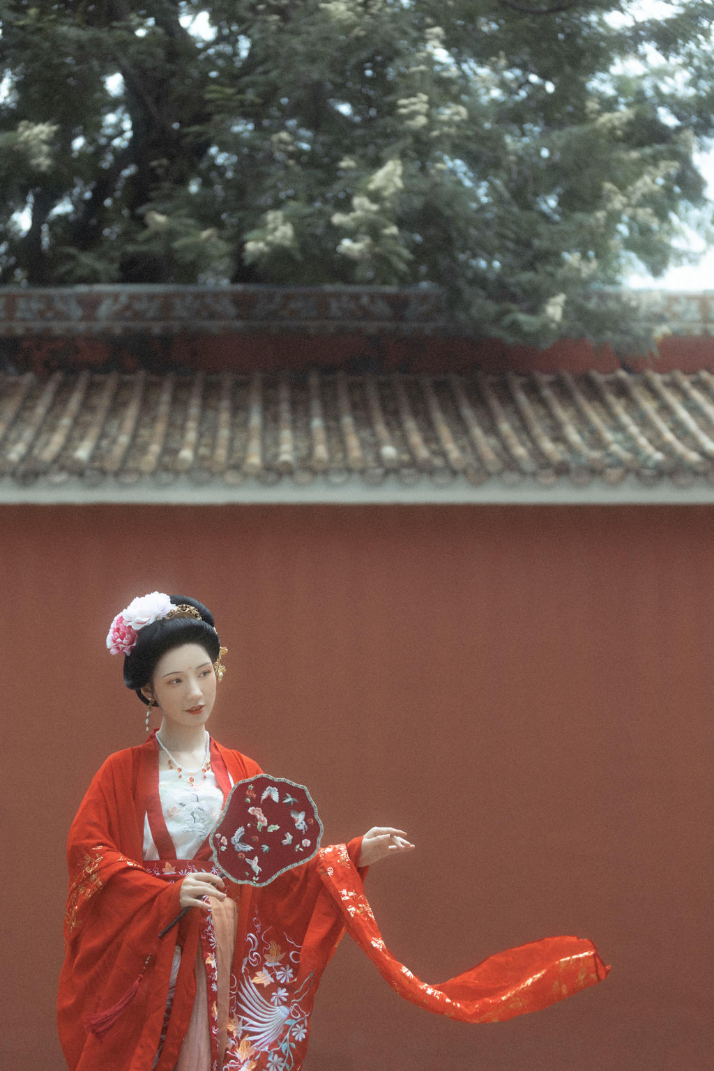 汉服美女置身水中宛若天仙图片