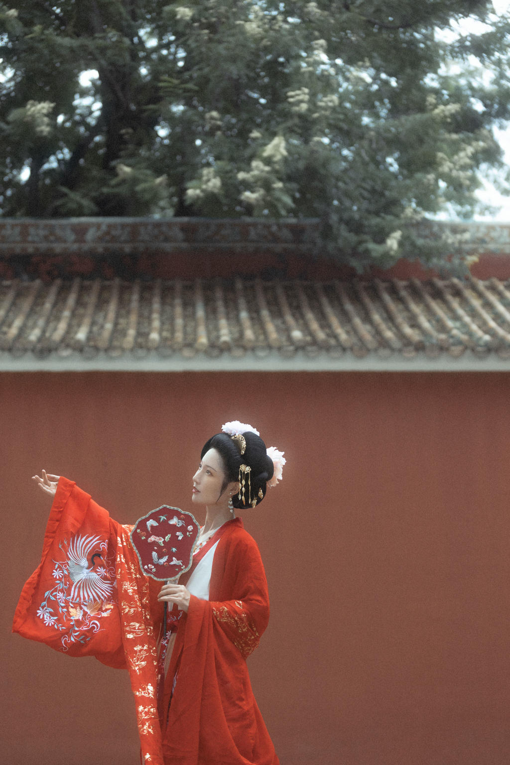 汉服美女置身水中宛若天仙图片